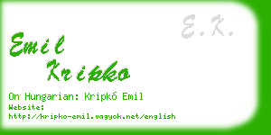 emil kripko business card