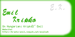 emil kripko business card